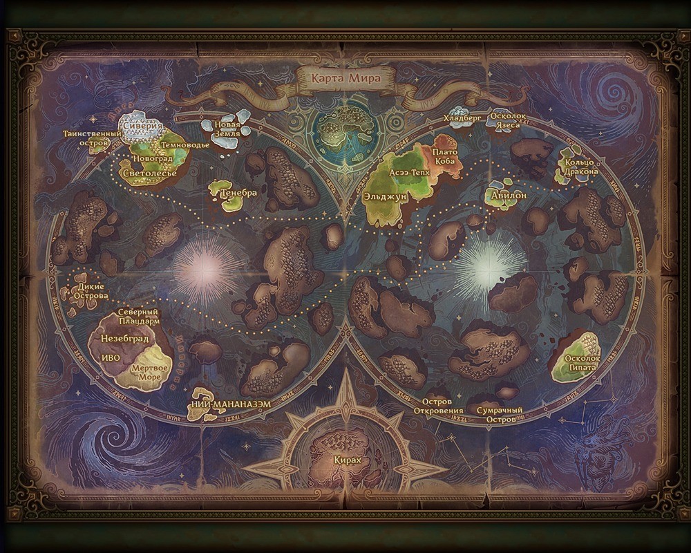 Карта мира - Территории - Аллоды